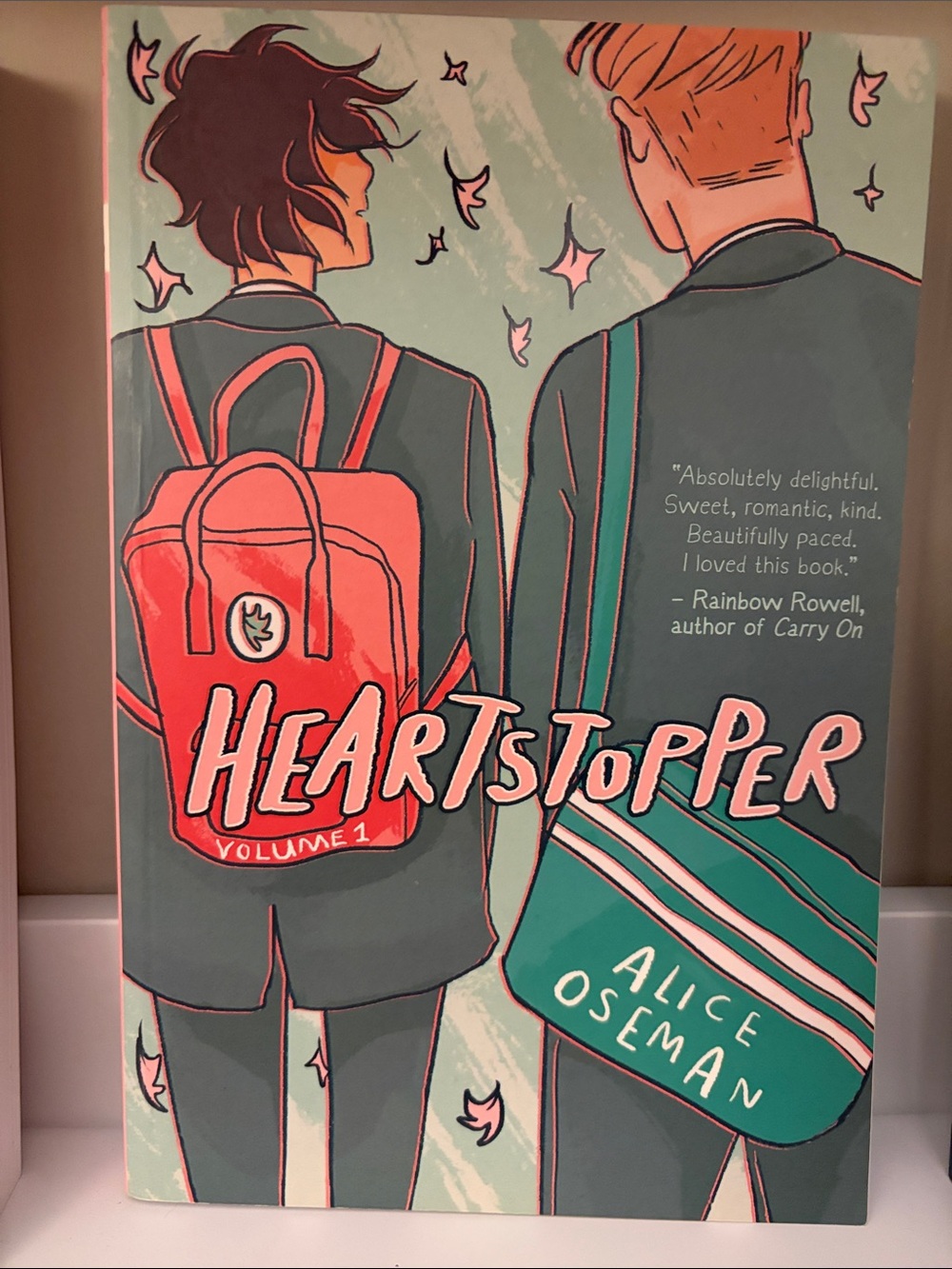 Heartstopper Volume 1 and 2 Books - Teal & Coral